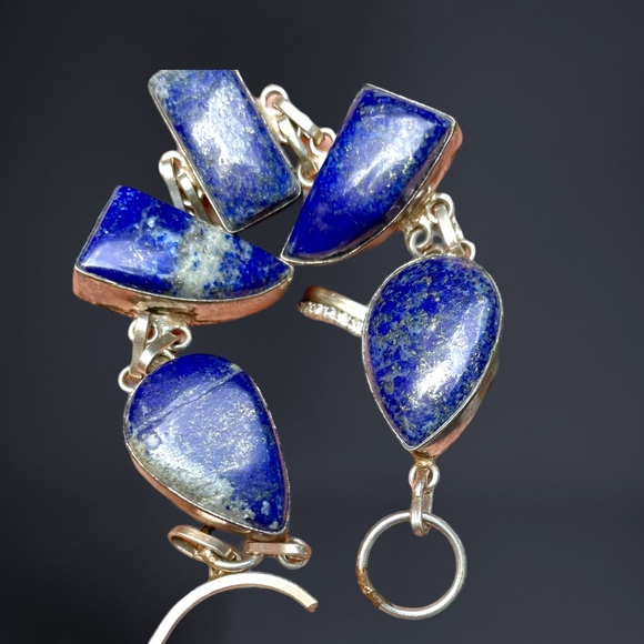 🌺ON SALE! Sterling & Lapis Bracelet - Picture 12 of 12